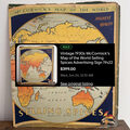 Sold: 1930s McCormick's Map of the World Selling Spices advertising sign