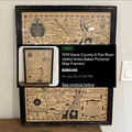 Sold: 1939 Kane County Illinois Fox River Valley Hotel Baker pictorial map, framed