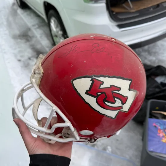 Herman Edwards signed Kansas City Chiefs helmet from the unit